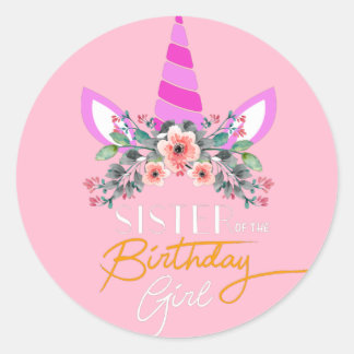  Let’s Talk Unicorn Party Magic! Classic Round Sticker