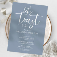 Let’s Toast Chic Calligraphy Engagement Party