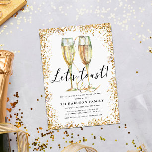 Let’s Toast New Year Party Invitation