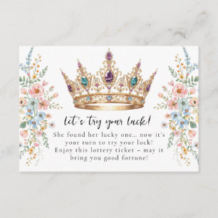 Let’s Try Your Luck Bridal Shower Lottery Ticket Enclosure Card