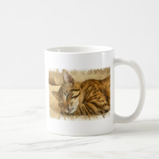 Let Sleeping Cats Lie Pencil Sketch Coffee Mug