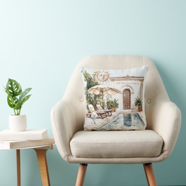 Let Sunshine In Sun Pool Dog House Cushion (Chair)