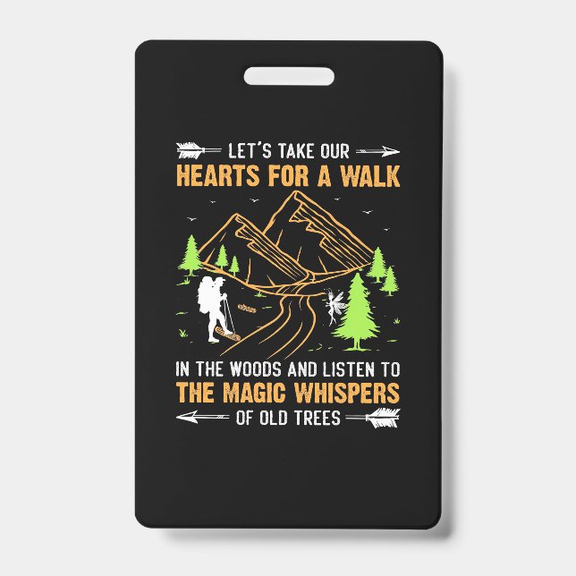 Let Take Our Hearts For A Walk ID Badge (Front)