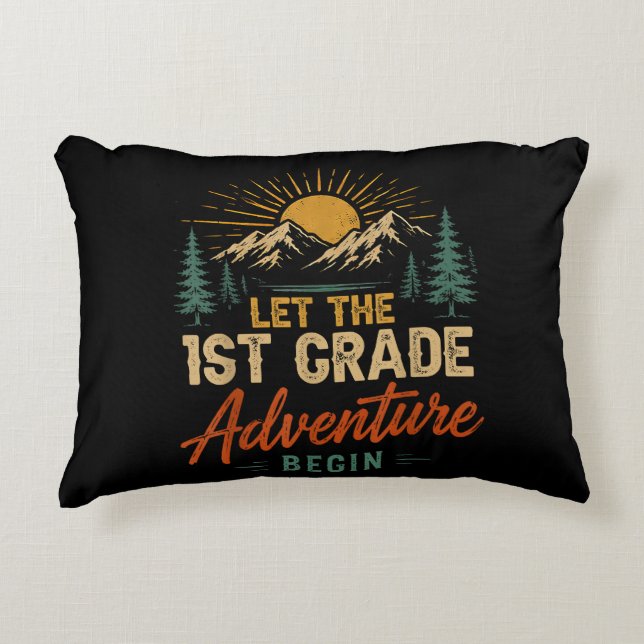 Let The 1st Grade Adventure Begin Decorative Cushion (Front)