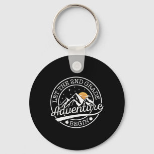 Let The 2nd Grade Adventure Begin Retro First Day Key Ring