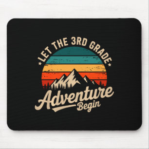 Let The 3rd Grade Adventure Begin Retro First Day  Mouse Mat