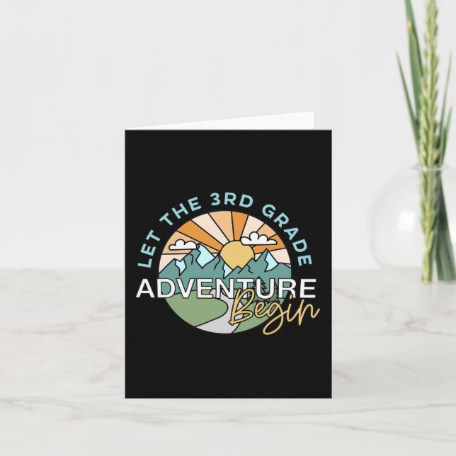 Let The 3rd Grade Adventure Begin Teacher Back To  Card (Front)