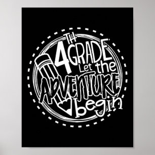 Let The 4th Grade Adventure Begin Fourth Grade Tea Poster