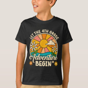 Let The 4th Grade Adventure Begin Retro First Day T-Shirt