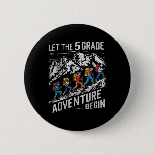 Let The 5th Grade Adventure Begin Fifth Grade Teac 6 Cm Round Badge