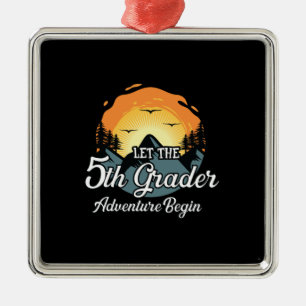 Let The 5th Grade Adventure Begin Metal Tree Decoration