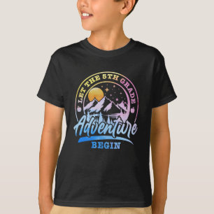 Let The 5th Grade Adventure Begin Retro First Day T-Shirt