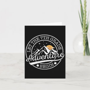 Let The 7th Grade Adventure Begin Retro First Day Card