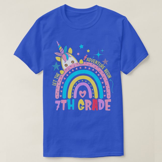 Let The 7th Grade Adventure Begin Teacher Back To  T-Shirt (Design Front)