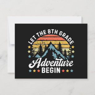 Let the 8th Grade Adventure Begin Back To School T Postcard