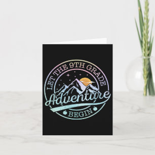 Let The 9th Grade Adventure Begin Retro First Day Card