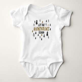 Let the adventure begin baby bodysuit one piece