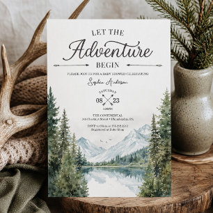 Let The Adventure Begin Baby Shower Invitation