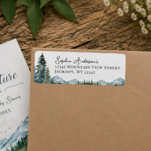 Let The Adventure Begin Baby Shower Mailing Label