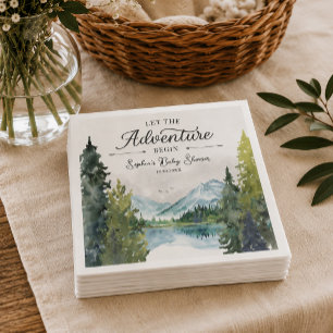 Let The Adventure Begin Baby Shower Napkins
