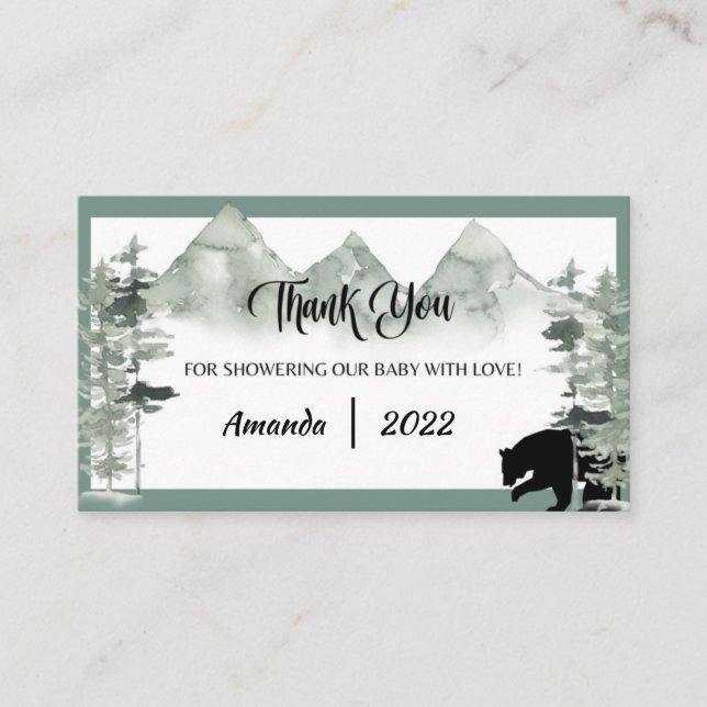 LET THE ADVENTURE BEGIN BABY SHOWER THANK YOU CARD (Front)