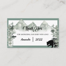 LET THE ADVENTURE BEGIN BABY SHOWER THANK YOU CARD