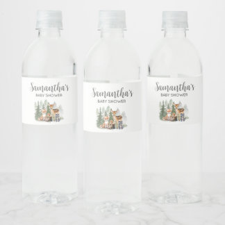 Let the Adventure Begin Baby Shower  Water Bottle Label