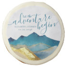 Let The Adventure Begin Blue Gold Mountain Wedding