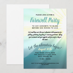 Let the Adventure Begin Farewell Party Invitation