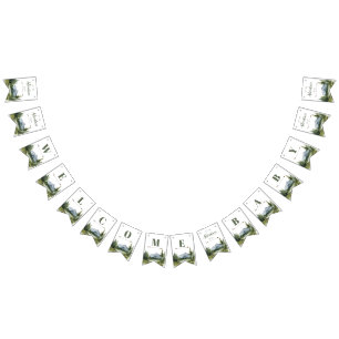 Let the Adventure Begin Forest Rustic Baby Shower Bunting