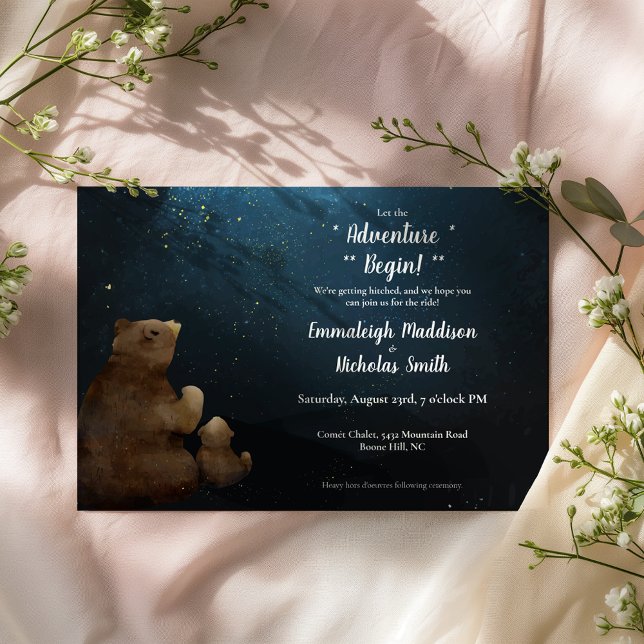 Let the Adventure Begin Informal Evening Wedding Invitation (Creator Uploaded)