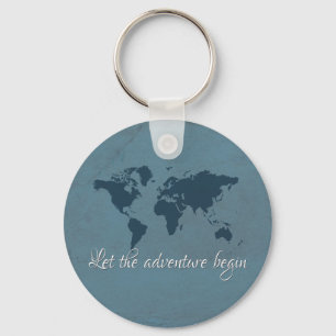 Let the adventure begin key ring