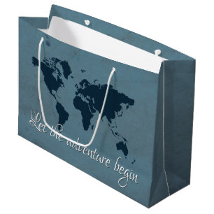 Let the adventure begin large gift bag