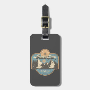 Let the adventure begin luggage tag