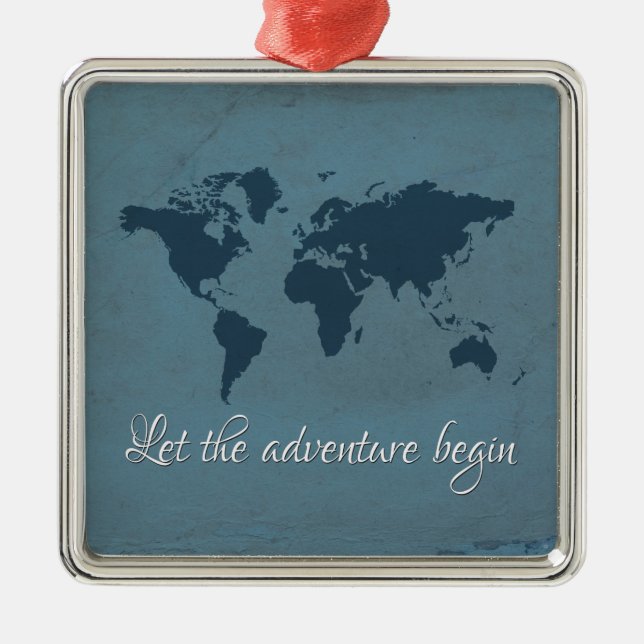 Let the adventure begin metal tree decoration (Front)