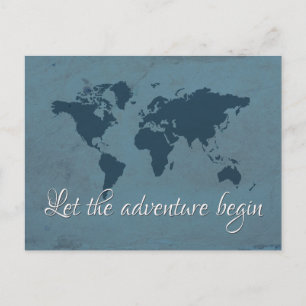 Let the adventure begin postcard