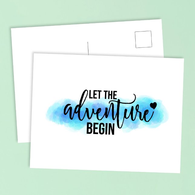 ‘Let the Adventure Begin’ Quote Postcard (Creator Uploaded)