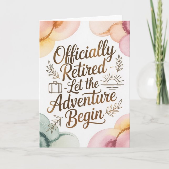 Let the Adventure Begin Retirement Card (Front)