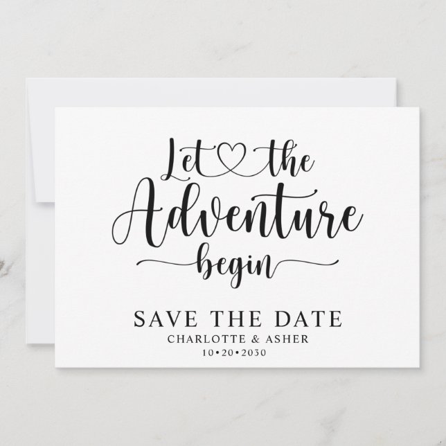 Let The Adventure Begin Save The Date (Front)