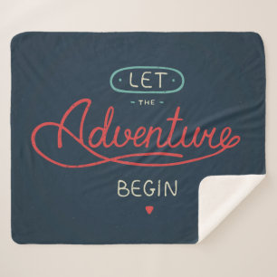 Let The Adventure Begin Sherpa Blanket