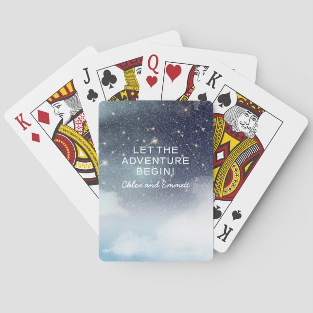 Let the Adventure Begin Starry Night Celestial  Playing Cards (Back)