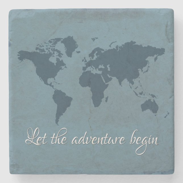 Let the adventure begin stone coaster (Front)