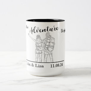 Let the Adventure begin Two-Tone Coffee Mug