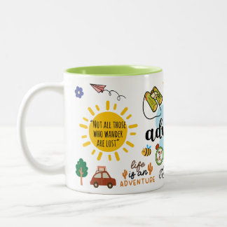 Let The Adventure Begin Two-Tone Coffee Mug