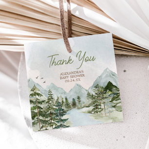 Let the Adventure Begin Woodland Baby Shower Favour Tags