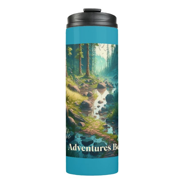 Let the Adventures Begin | Camping Themed Thermal Tumbler (Front)