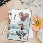 Let the Adventures Begin Friends Travel Photos Planner<br><div class="desc">Embark on your next adventure in style with our Friends Adventure Travel Planner, designed to keep you organised and inspired on your journeys. Featuring a tranquil beach scene backdrop, this planner sets the tone for unforgettable travels. The front cover showcases three heart-shaped photo templates, allowing you to personalise it with...</div>