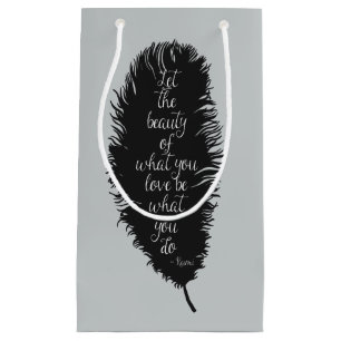 Let the Beauty Feather Small Gift Bag