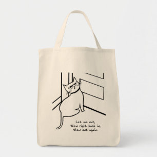 Let the Cat Out  - Funny Cat Gift for Cat Lovers Tote Bag
