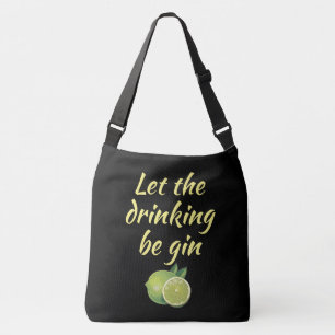 Let the drinking be gin Tote Bag. Black